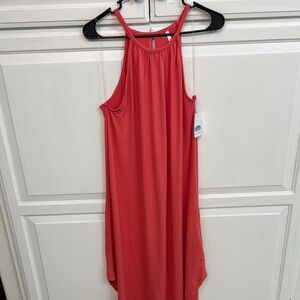 42Pops Coral Sleeveless Dress. Size M.